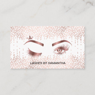 Make-upartiest Wink Eye Gold Confetti Lashes Visitekaartje