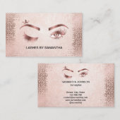 Make-upartiest Wink Eye Gold Confetti Lashes Visitekaartje (Voorkant / Achterkant)