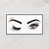 Make-upartiest Wink Eye met Crown Lash Extension Visitekaartje (Voorkant)