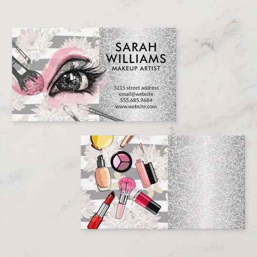 Make-upkit Accessoires | Close-up oog Visitekaartje (Voorkant / Achterkant)