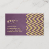 Make-upkunstenaar Modern Goud & Paarse Visitekaartje (Achterkant)