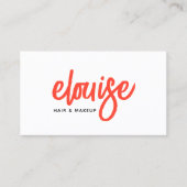 Make-upkunstenaar Red Script Business Visitekaartje (Voorkant)