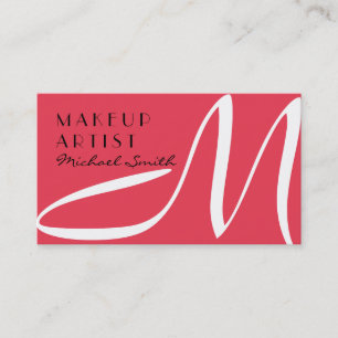 Make-upkunstenaar Stijlvol Monogram Modern Verlang Visitekaartje