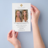 Make-upkunstenaar voor en na Flyer (Hand)