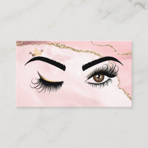 Make-upkunstenaar Wink Eye Beauty Blush Pink Agaat Visitekaartje