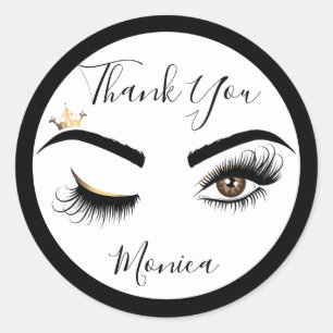 Make-upkunstenaar Wink Eye Brown Eye Beauty Salon  Ronde Sticker