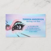 Make-upkwasten en wimpers visitekaartje (Voorkant)