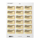 Make-upwimpers Retouradres Gouden naam Lux RSVP Etiket (Full Sheet)