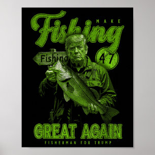 Make Vissen Great Again Funny beroemd gemaakt door Poster