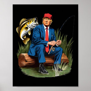 Make Vissen Great Again Funny BYB Gevist Humor T Poster