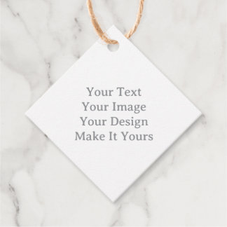 Make Your Own 2" x 2" Diamond Jute Twin Favor Tags Bedankjes Labels
