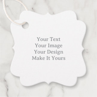 Make Your Own 2" x 2" Fancy Square Cott Favor Tags Bedankjes Labels