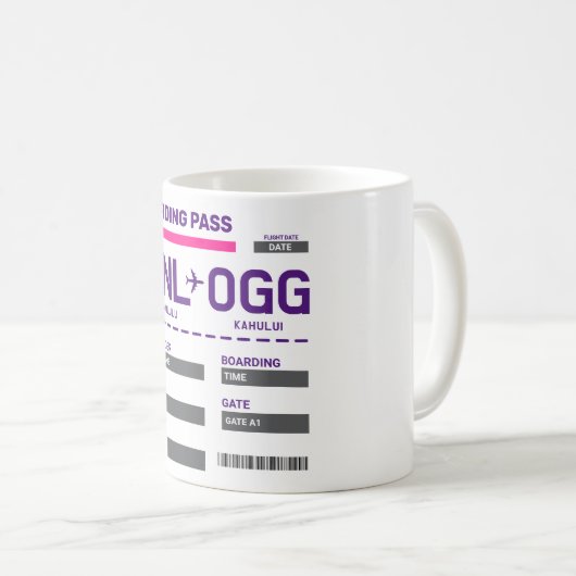 Make Your Own Boarding Pass Mug (Devant droit)