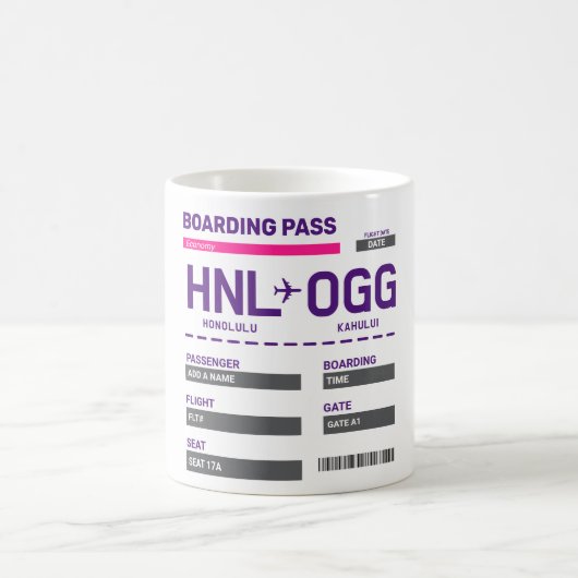 Make Your Own Boarding Pass Mug (Centre)