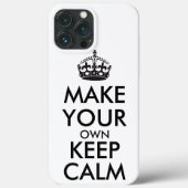 Make your own keep calm - black  Case-Mate iPhone case (Achterkant)