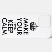 Make your own keep calm - black  Case-Mate iPhone case (Achterkant (horizontaal))