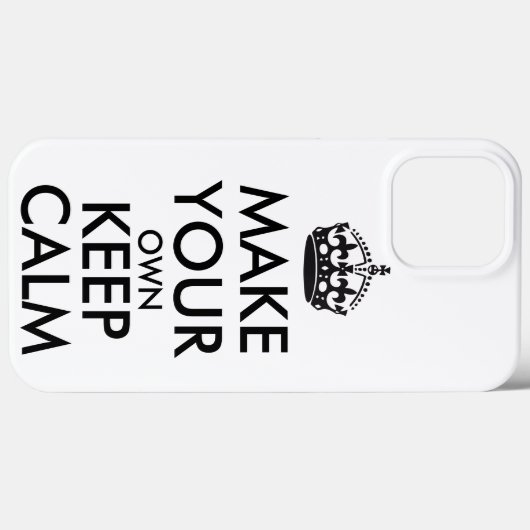 Make your own keep calm - black  Case-Mate iPhone case (Achterkant (horizontaal))