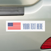 Make your own patriotic usa flag bumper sticker (Op auto)