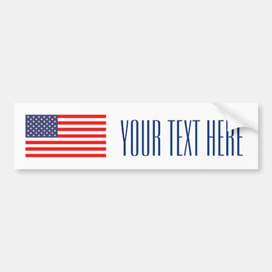 Make your own patriotic usa flag bumper sticker (Voorkant)