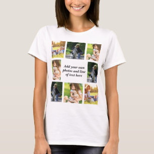 Make your own photo collage and text   t-shirt