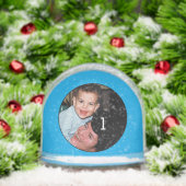Make Your Own photo globe two pictures Blue (Noël)