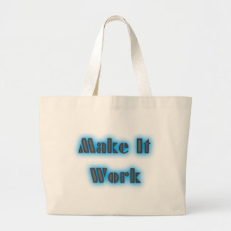 makeiworkBLUE3BIGGGER Grote Tote Bag