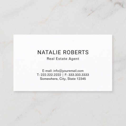 Makelaar Beach House Logo Navy Blue Visitekaartje (Achterkant)