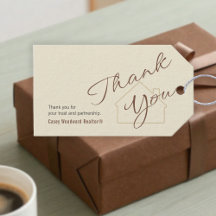 Makelaar Bedankt | Minimalistische Script Cadeaubi
