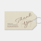 Makelaar Bedankt | Minimalistische Script Cadeaubi Cadeaulabel (Voorkant (Horizontaal))