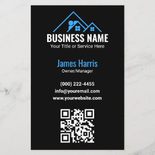 Makelaar Blauwe Huis Logo Flyer