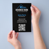 Makelaar Blauwe Huis Logo Flyer (Hand)