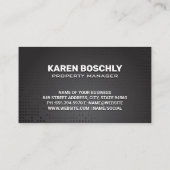 Makelaar Blue Logo | Metalen achtergrond Visitekaartje (Achterkant)