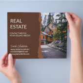 Makelaar boerderij  CARD winkelbord Flyer (Hand)