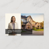 Makelaar Foto Logo & QR-code Visitekaartje (Voorkant)