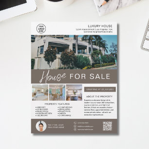 Makelaar Foto QR Vastgoed Lijst Flyer