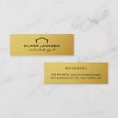 Makelaar Goud Elite Mini Visitekaartje (Voorkant / Achterkant)