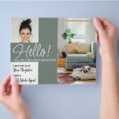 Makelaar HELLO CARD winkelbord Flyer (Hand)