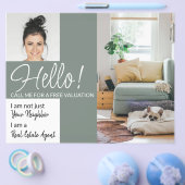 Makelaar HELLO CARD winkelbord Flyer (Enkel)