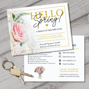 Makelaar HELLO Lente checklijst Aankondigingskaart