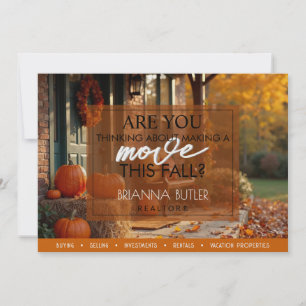 makelaar Herfst onroerend goed Briefkaart