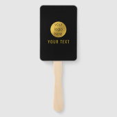 Makelaar Huis Bieden Veiling Paddle Handwaaier (Achterkant)