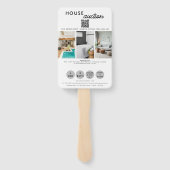 Makelaar Huis Bieden Veiling Paddle Handwaaier (Achterkant)
