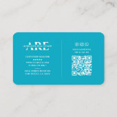 Makelaar Hypotheek Azure Sky Blue Modern Visitekaartje (Achterkant)