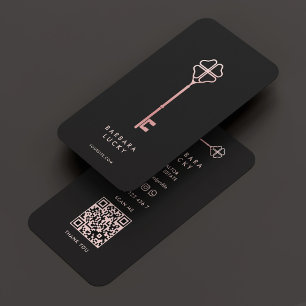 Makelaar Hypotheek Makelaar Elegant Zwart Rosegold Visitekaartje