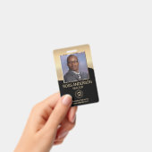 Makelaar in het zwart en goud badge (Handheld)