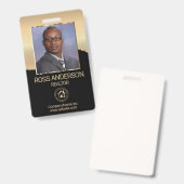 Makelaar in het zwart en goud badge (Voor- en achterkant)