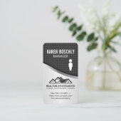 Makelaar in onroerend goed Carbonvezel Metallic Va Visitekaartje (Staand voorkant)