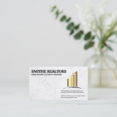 makelaar in onroerend goed | Gouden wolkenkrabbers Afsprakenkaartje (Staand voorkant)