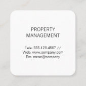 makelaar in onroerend goed | Home Verkoper | Rode Vierkante Visitekaartje (Achterkant)