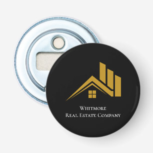 Makelaar in onroerend goed Huis Bedrijf Button Flesopener